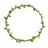 Max Bohemian Flower Leaves Garland Forehead Hair Band Beach Wreath  Yellow