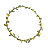 Max Bohemian Flower Leaves Garland Forehead Hair Band Beach Wreath  Yellow