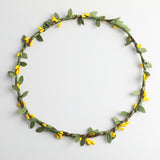 Max Bohemian Flower Leaves Garland Forehead Hair Band Beach Wreath  Yellow