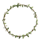 Max Bohemian Flower Leaves Garland Forehead Hair Band Beach Wreath  White