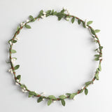 Max Bohemian Flower Leaves Garland Forehead Hair Band Beach Wreath  White