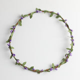 Max Bohemian Flower Leaves Garland Forehead Hair Band Beach Wreath  Purple