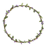 Max Bohemian Flower Leaves Garland Forehead Hair Band Beach Wreath  Purple