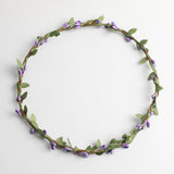 Max Bohemian Flower Leaves Garland Forehead Hair Band Beach Wreath  Purple