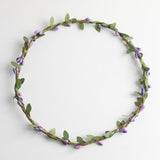Max Bohemian Flower Leaves Garland Forehead Hair Band Beach Wreath  Purple