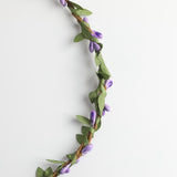 Max Bohemian Flower Leaves Garland Forehead Hair Band Beach Wreath  Purple