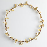 Max Bohemian Flower Leaves Garland Forehead Hair Band Beach Wreath  Gold