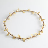 Max Bohemian Flower Leaves Garland Forehead Hair Band Beach Wreath  Gold