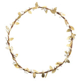 Max Bohemian Flower Leaves Garland Forehead Hair Band Beach Wreath  Gold