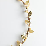 Max Bohemian Flower Leaves Garland Forehead Hair Band Beach Wreath  Gold