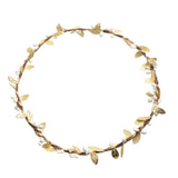 Max Bohemian Flower Leaves Garland Forehead Hair Band Beach Wreath  Gold