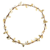 Max Bohemian Flower Leaves Garland Forehead Hair Band Beach Wreath  Gold