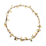 Max Bohemian Flower Leaves Garland Forehead Hair Band Beach Wreath  Gold