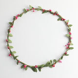 Max Bohemian Flower Leaves Garland Forehead Hair Band Beach Wreath  Rose red