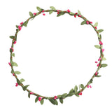 Max Bohemian Flower Leaves Garland Forehead Hair Band Beach Wreath  Rose red