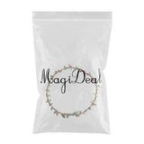 Max Bohemian Flower Leaves Garland Forehead Hair Band Beach Wreath  Rose red