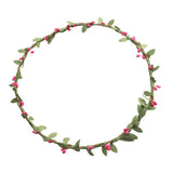 Max Bohemian Flower Leaves Garland Forehead Hair Band Beach Wreath  Rose red