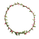Max Bohemian Flower Leaves Garland Forehead Hair Band Beach Wreath  Rose red