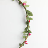 Max Bohemian Flower Leaves Garland Forehead Hair Band Beach Wreath  Rose red