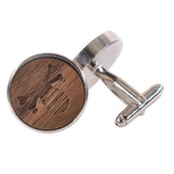 Max Mens Cufflinks and Cuff Link with Presentation Box Brown Skull