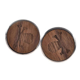 Max Mens Cufflinks and Cuff Link with Presentation Box Brown Skull