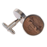 Max Mens Cufflinks and Cuff Link with Presentation Box Brown Skull
