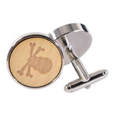 Max Mens Cufflinks and Cuff Link with Presentation Box White Skull