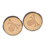 Max Mens Cufflinks and Cuff Link with Presentation Box White Skull