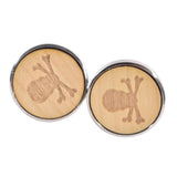 Max Mens Cufflinks and Cuff Link with Presentation Box White Skull