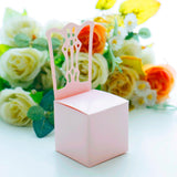 Max 12x Chair Shape Paper Gift Box Wedding Party Favor Candy Decorative Box Pink