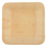 Max 10pcs Wooden Plates Disposable Wedding Birthday Party Tableware 115x115mm