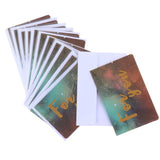 Max 12 pcs Assorted All Occasion Kraft Greeting Cards Folding Card Handmade B