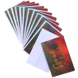 Max 12 pcs Assorted All Occasion Kraft Greeting Cards Folding Card Handmade E