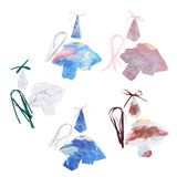 Max 6 Pieces Triangular Wedding Candy Box Paper Ribbon Party Favor  Wine Red