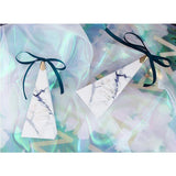 Max 6 Pieces Triangular Wedding Candy Box Paper Ribbon Party Favor  White