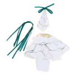 Max 6 Pieces Triangular Wedding Candy Box Paper Ribbon Party Favor  White