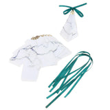 Max 6 Pieces Triangular Wedding Candy Box Paper Ribbon Party Favor  White