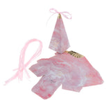 Max 6 Pieces Triangular Wedding Candy Box Paper Ribbon Party Favor  Pink