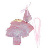 Max 6 Pieces Triangular Wedding Candy Box Paper Ribbon Party Favor  Pink