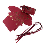 Max 6 Pieces Bronzing Wine Red DIY Creative Wedding Candy Boxes 11.6 x 5.8 x 5cm