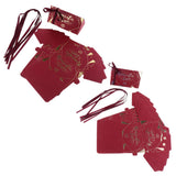 Max 6 Pieces Bronzing Wine Red DIY Creative Wedding Candy Boxes 11.6 x 5.8 x 5cm
