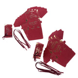 Max 6 Pieces Bronzing Wine Red DIY Creative Wedding Candy Boxes 11.6 x 5.8 x 5cm