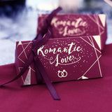 Max 6 Pieces Bronzing Wine Red DIY Creative Wedding Candy Boxes 11.6 x 5.8 x 5cm