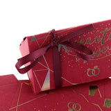 Max 6 Pieces Bronzing Wine Red DIY Creative Wedding Candy Boxes 11.6 x 5.8 x 5cm