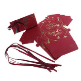 Max 6 Pieces Bronzing Wine Red DIY Creative Wedding Candy Boxes 11.6 x 5.8 x 5cm