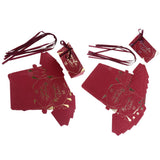 Max 6 Pieces Bronzing Wine Red DIY Creative Wedding Candy Boxes 11.6 x 5.8 x 5cm