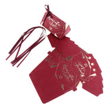 Max 6 Pieces Bronzing Wine Red DIY Creative Wedding Candy Boxes 13 x 7.8 x 6.8cm