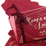 Max 6 Pieces Bronzing Wine Red DIY Creative Wedding Candy Boxes 13 x 7.8 x 6.8cm