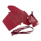Max 6 Pieces Bronzing Wine Red DIY Creative Wedding Candy Boxes 13 x 7.8 x 6.8cm