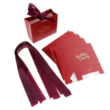 Max 6 Pieces Wedding Candy Bags Paper Ribbon Gift Boxes Holder Wine Red S